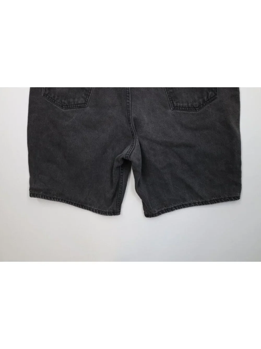 Vtg 90s Levis 550 Orange Tab Mens 40 Distressed Relaxed Denim Jean Shorts Black